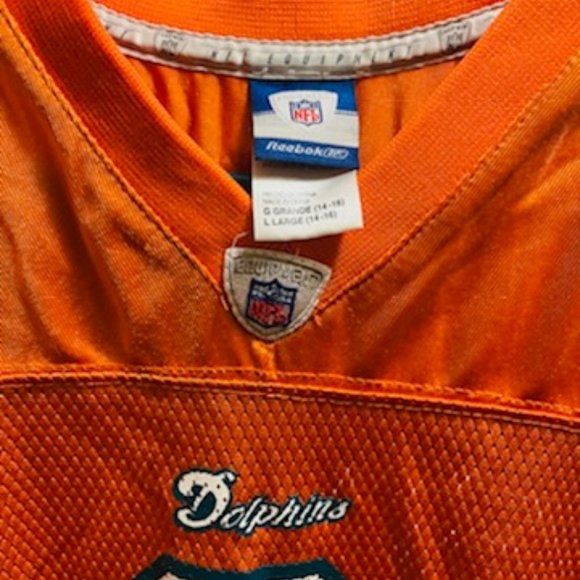 Miami Dolphins Vintage Duante Culpepper Boys Large Football Jersey # 8 Reebok - Picture 3 of 4